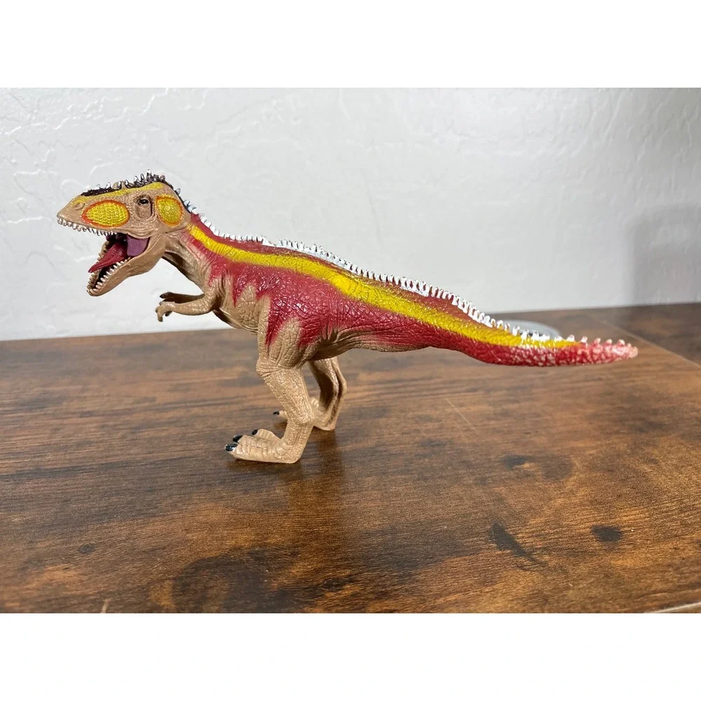 Giganotosaurus Dinosaur Action Figure Tan Red Yellow Textured Toy PJ-03-00000227